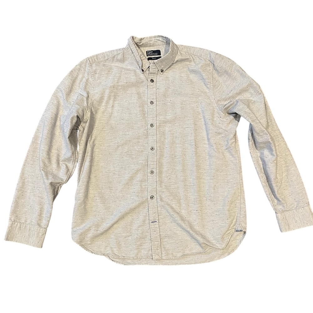 Gap XL Slim Fit Grey Modern Oxford